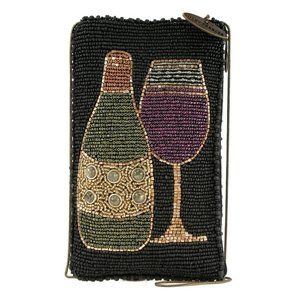 Mary Frances Salute Red Wine Phone Pouch Crossbody Purse